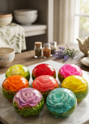 Sabonetes Esferas de Rosas