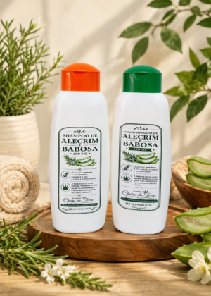 Shampoo e Condicionador Fitoterápico Alecrim e Babosa - 200 ml